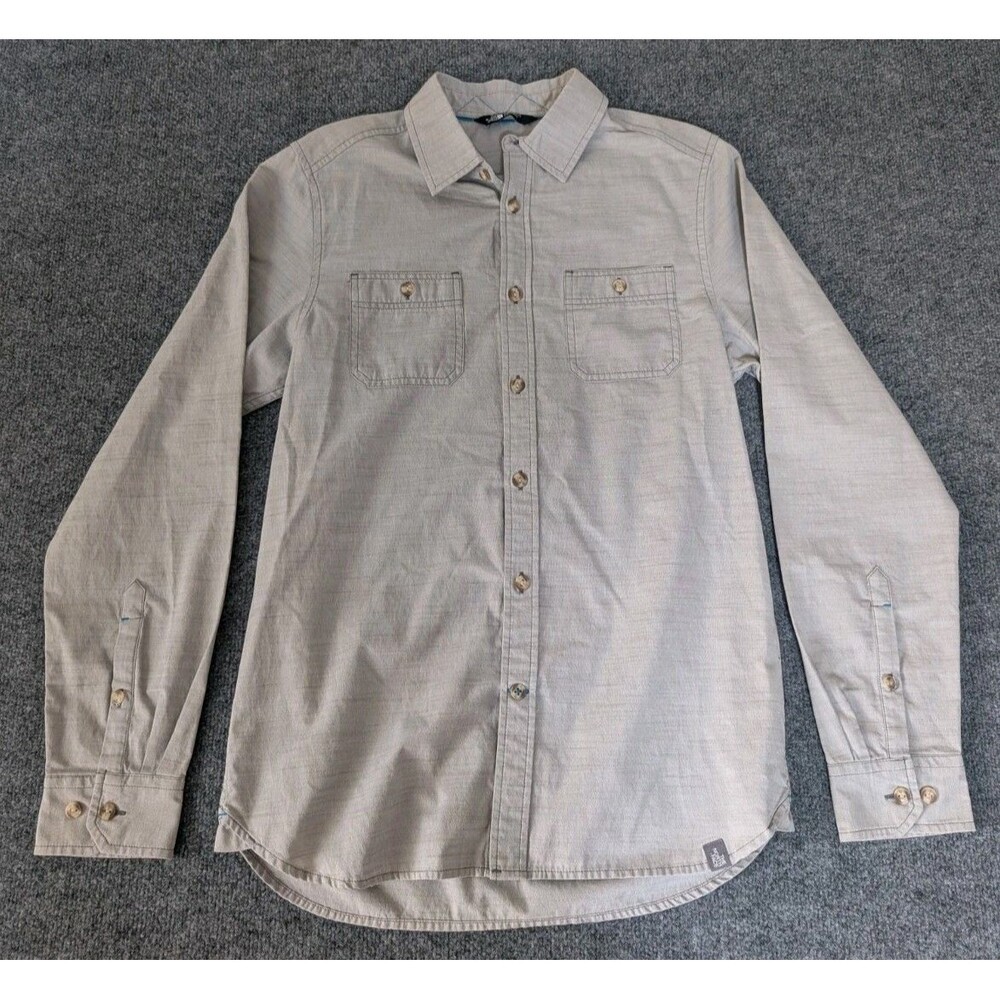 The North Face Shirt Men's Size Small Long Sleeve Button Up Gray